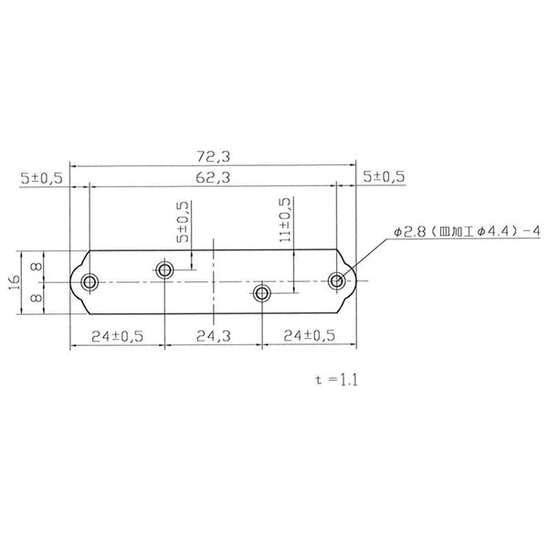 ブロンズ隅金 一文字 WAKI AC-086 72MM【和気産業】