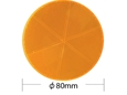 反射リフレクター φ80mm 〈オレンジ〉【和気産業】