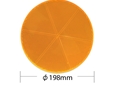 反射リフレクター φ198mm 〈オレンジ〉【和気産業】