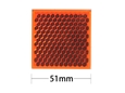 反射リフレクター 51mm角 〈オレンジ〉【和気産業】