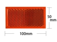 反射リフレクター 100×50mm角 〈オレンジ〉【和気産業】