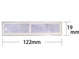 反射リフレクター 122×19mm角 〈クリア〉【和気産業】