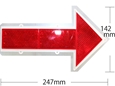 反射リフレクター 矢印型【和気産業】