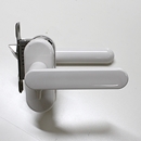 KURIKI 浴室用レバーハンドルセット 間仕切錠 バックセット32mm FU32-AP4-2A-WH-W30【和気産業】