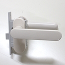 KURIKI 浴室用レバーハンドルセット 空錠 バックセット32mm LU-BP4-1S-WH-W30【和気産業】