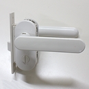 KURIKI 浴室用レバーハンドルセット 間仕切錠 バックセット32mm KU-AP4-2D-WH-W30【和気産業】